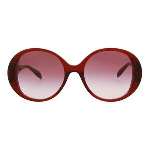 Alexander McQueen Womens Round/Oval Burgundy Burgundy Red Fashion Designer
